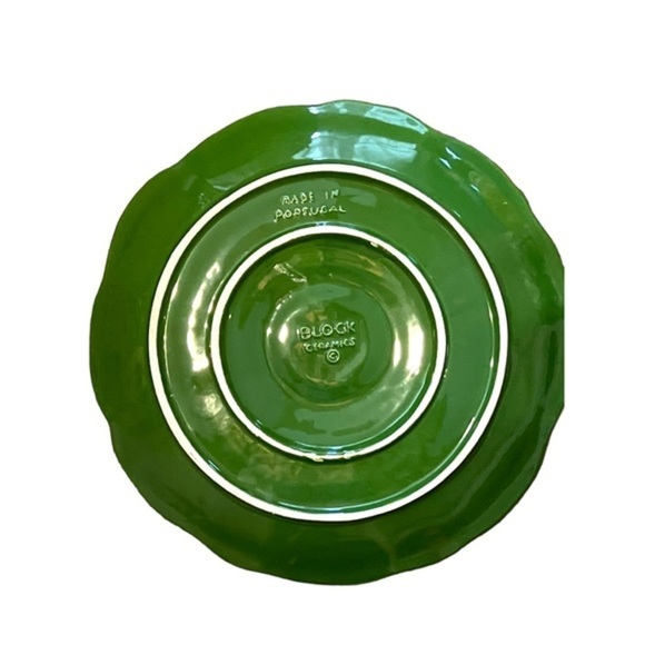 Vintage MCM Rare Portuguese Majolica Frog Platter and Lotus Flower Ceramic Bowl - Picture 15 of 16